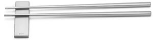 Poggia Posate supporto per set SUSHI in acciaio 18.10 dimensioni 75x25 h 10 mm accoglie accoglie Coppia Chopstick finitura inox Sabbiata