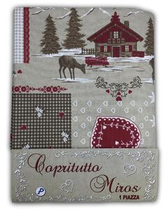 TELO ARREDO Copritutto GRAN FOULARD Copriletto COPRIDIVANO Tessuto MIROS VALBADIA 1 PIAZZA
