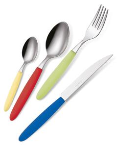 Servizio Posate Colorate 24 pezzi LIGHT 6 Coltello 6 Forchetta 6 Cucchiaio 6 Cucchiaino caff� , manico in polipropilene (Colore Misto 24 pezzi)