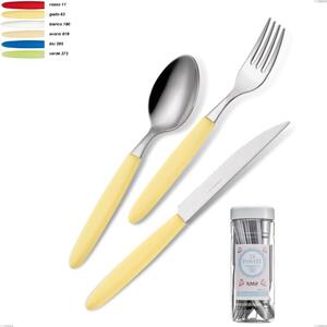 Confezione barattolo francese 24 pezzi posate Light, acciaio 18.c