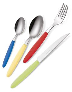 Servizio Posate Colorate 24 pezzi LIGHT 6 Coltello 6 Forchetta 6 Cucchiaio 6 Cucchiaino caff� , manico in polipropilene (Colore Misto 24 pezzi)