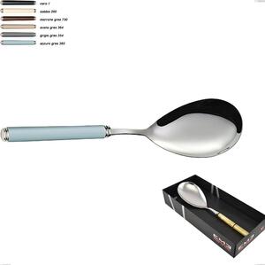 Confezione vetrina 1 pezzo pala riso linea gres, acciaio 18/10 aisi 304 manici in acrilico