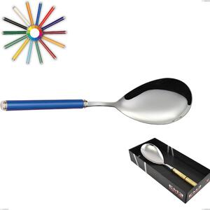 Confezione vetrina 1 pezzo pala riso linea, Acciaio 18/10 (AISI304) inox lucido , manici in metacrilato