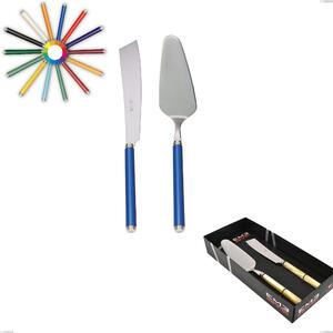 Confezione vetrina 2 pezzi,paletta pi� coltello dolce da servizio linea, Acciaio 18/10 (AISI304) inox lucido , manici in metacrilato