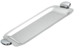 Vassoio rettangolare con manici JOINT EME 48x26 cm cm in acciaio inox lucido manicatura in metallo pressofuso finitura lucida e sabbiata