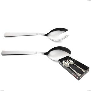 Confezione vetrina 2 pezzi insalata lux, Acciaio inox Aisi 304 Posate Lucide, spessore 2.5 mm
