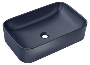 Lavabo in Vetroceramica KAMA, blu, 61 cm