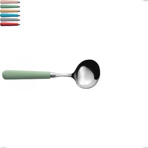 Cucchiaio salsa macarons, Acciaio inox 18.10 lunghezza 195 mm manici in acrilico inox lucido