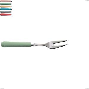 Forchetta carne macarons, Acciaio inox 18.10 lunghezza 210 mm manici in acrilico inox lucido