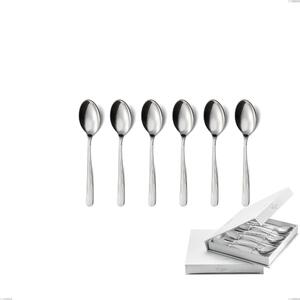 Confezione a libro 6 pezzi cucchiaini caff� medea, Acciaio inox Aisi 304 lucido, spessore 3 mm