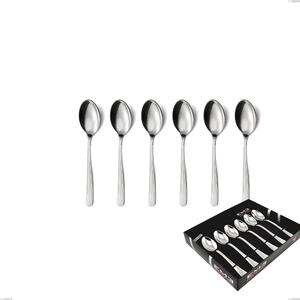 Confezione vetrina 6 pezzi caff� medea, Acciaio inox Aisi 304 lucido, spessore 3 mm