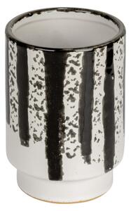 Portaspazzolino bianco e nero in ceramica Subiza – Wenko