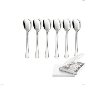Confezione a libro 6 pezzi cucchiaini gelato Milano inox 18/10 , Acciaio inox 18/10 (AISI304) lucido a specchio, spessore 2,5 mm