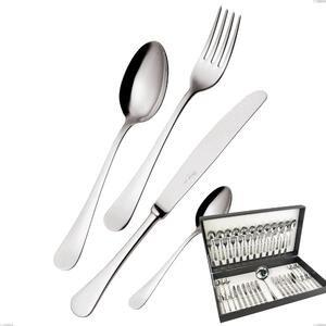 Servizio di posate 75 pezzi in astuccio regalo coltello economico Milano inox 18/10 , Acciaio inox 18/10 (AISI304) lucido a specchio, spessore 2,5 mm