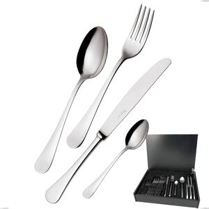 Servizio di posate 24 pezzi in astuccio di legno coltello economico Milano inox 18/10 , Acciaio inox 18/10 (AISI304) lucido a specchio, spessore 2,5 mm