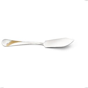 Coltello pesce da servizio Milano Inciso Oro , 18/10 (AISI304) finitura inox lucido e oro Acciaio lucido e oro , spessore 2,5 mm mm, lunghezza 253 mm