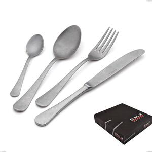 Set di posate 75 pezzi milano retro in confezione regalo, Acciaio inox (Aisi 304) vintage