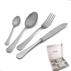 Cofanetto 24 pezzi milano retro, Acciaio inox (Aisi 304) vintage