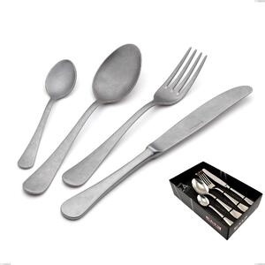 Confezione vetrina 24 pezzi milano retro, Acciaio inox (Aisi 304) vintage