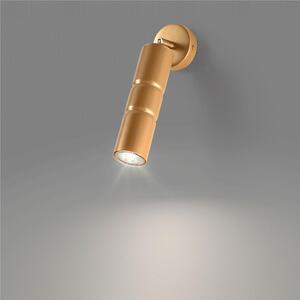 Plafoniera Applique da Muro con Snodo struttura in metallo cromato modello Turbo Dimensioni 5xh 20 cm 1 x Max 50 Watt 0,8 kg Senza vetro colore Satinato Oro