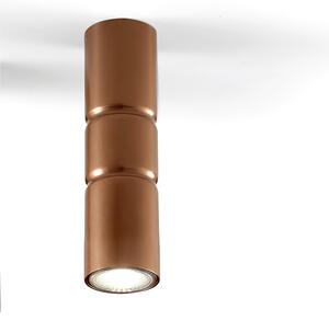 Plafoniera Applique da Muro struttura in metallo cromato modello Turbo Dimensioni 5x h 20 cm 1 x Max 50 Watt 0,8 kg Senza vetro colore Bronzo