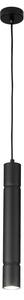 Lampada a sospensione struttura in metallo cromato modello Turbo Dimensioni 5x8,5xh 40 MAX 110 cm 1x Max 40 Watt 1,2 kg e colore nero