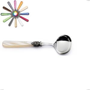 Cucchiaio salsa Napoleon Perlato, (acciaio 18.10 aisi304), Lunghezza 194 mm manici in metacrilato
