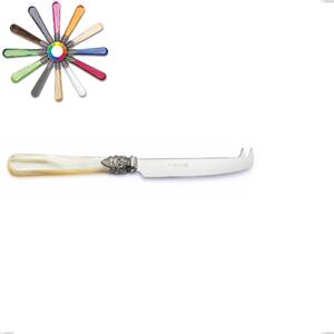 Coltello formaggio Napoleon Perlato, (acciaio 18.10 aisi304), Lunghezza 213 mm manici in metacrilato