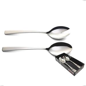 Confezione vetrina 2 pezzi insalata Onda, Acciaio inox (Aisi 304) lucido
