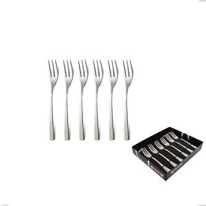 Confezione vetrina 6 pezzi forchettine dolce Onda, Acciaio inox (Aisi 304) lucido