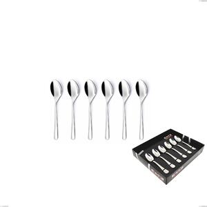Confezione vetrina 6 pezzi moka Opera, Acciaio inox 18/10 (AISI304), spessore 5.00 mm