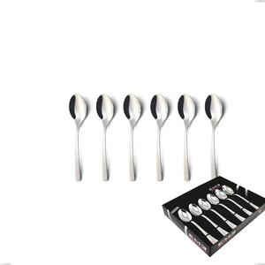 Confezione vetrina 6 pezzi caff� Onda, Acciaio inox (Aisi 304) lucido
