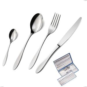 Astuccio 75 pezzi oasi, Acciaio inox Aisi 304 Posate Lucide, spessore 2 mm