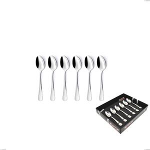Confezione vetrina 6 pezzi moka Oxford, Acciaio inox 18/C (AISI430), spessore 2.00 mm
