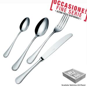 Servizio Posate 24 Pezzi IMPERO con Coltelli manico Vuoto , acciaio 18-10 lucido, spessore 3 mm finitura inox lucido
