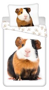 Biancheria da letto per bambini in cotone bianco per letto singolo 140x200 cm Guinea Pig - Jerry Fabrics