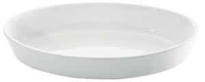 Pirofila In Porcellana Ovale 35x24.5xh6 cm Bianco
