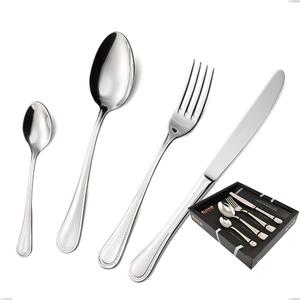 Servizio Posate PRIVILEGE 24 pezzi 6 posti tavola 6 Coltelli 6 Forchette 6 Cucchiai 6 Cucchiaini caff� in acciaio 18/10