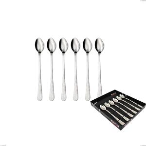 Confezione vetrina 6 pezzi cucchiaini bibita privilege, Acciaio inox Aisi 304 Posate Lucide, spessore 2.5 mm