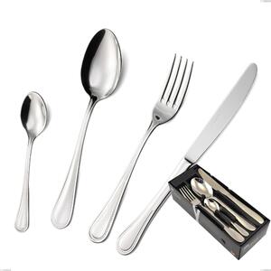 Confezione salvaspazio 24 pezzi privilege, Acciaio inox Aisi 304 Posate Lucide, spessore 2.5 mm