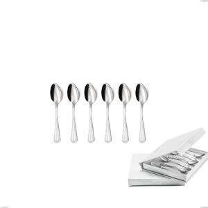 Confezione a libro 6 pezzi cucchiaino moka privilege, Acciaio inox Aisi 304 Posate Lucide, spessore 2.5 mm