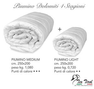 PIUMINO OCA TEX TIROL © DOLOMITI 4 Stagioni 50% PIUMINO OCA / 50% PIUMA OCA  matrimoniale Cm. 250X200