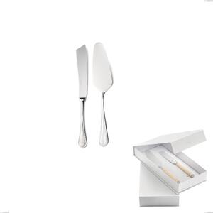 Confezione a libro 2 pezzi,paletta pi� coltello dolce da servizio privilege, Acciaio inox Aisi 304 Posate Lucide, spessore 2.5 mm