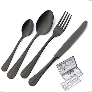Servizio di posate 75 pezzi in astuccio regalo Royal Retr� PVD Black, Acciaio inox 18/10 antico, spessore 2.5 mm, pvd black