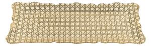 Vassoio Rettangolare TASTY Plexiglass Gold Paglia di Vienna Linea DRAPPEGGI, 40x18x h 2 cm - 0,3 kg Colore Oro