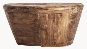 Tavolino da salotto ovale in legno di teak Lestans