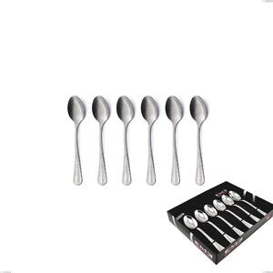 Confezione vetrina 6 pezzi caff� Royal Retro, Acciaio inox 18-10 finitura vintage, spessore 2.5 mm