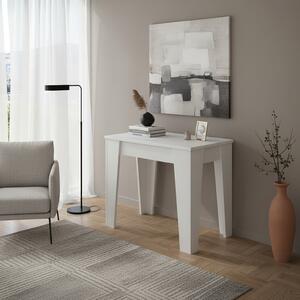DecHome Tavolo Consolle Allungabile 3 metri Ingresso Design Moderno con 6 Allunghe Dimensioni 53.6-305.6x90x75.2 cm colore Bianco Rustika