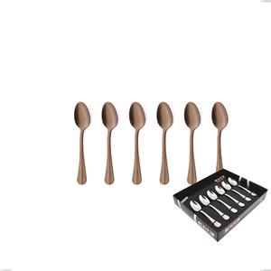 Confezione vetrina 6 pezzi moka Royal Retr� PVD Chocolate, Acciaio 18/10 antico, spessore 2.5 mm, pvd chocolate
