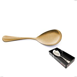 Confezione vetrina 1 pezzi pala riso Royal Retr� PVD Gold, Acciaio 18/10 antico, spessore 2.5 mm, pvd oro